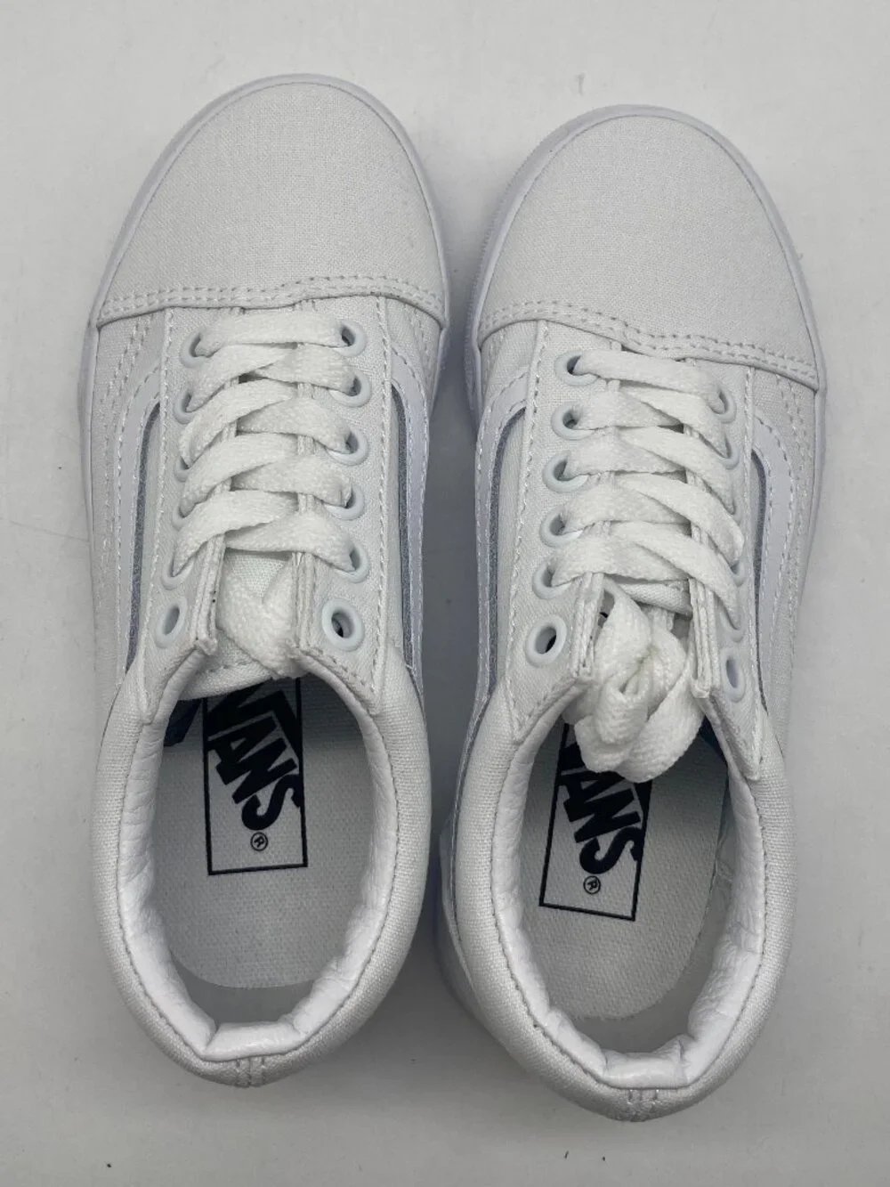 VANS OLD SKOOL WHITE US YOUTH SIZE 12